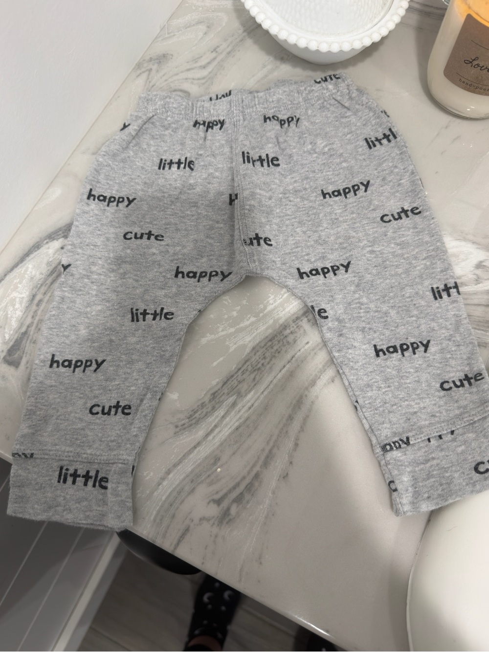 Carter's Grey 'happy little cute' Baby Joggers